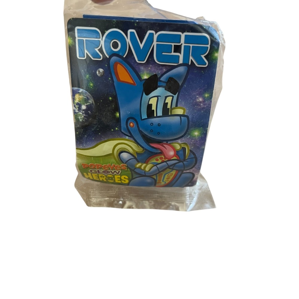 Popeyes Glow Heroes Rover Blue Robot Dog Action Figure Sealed New